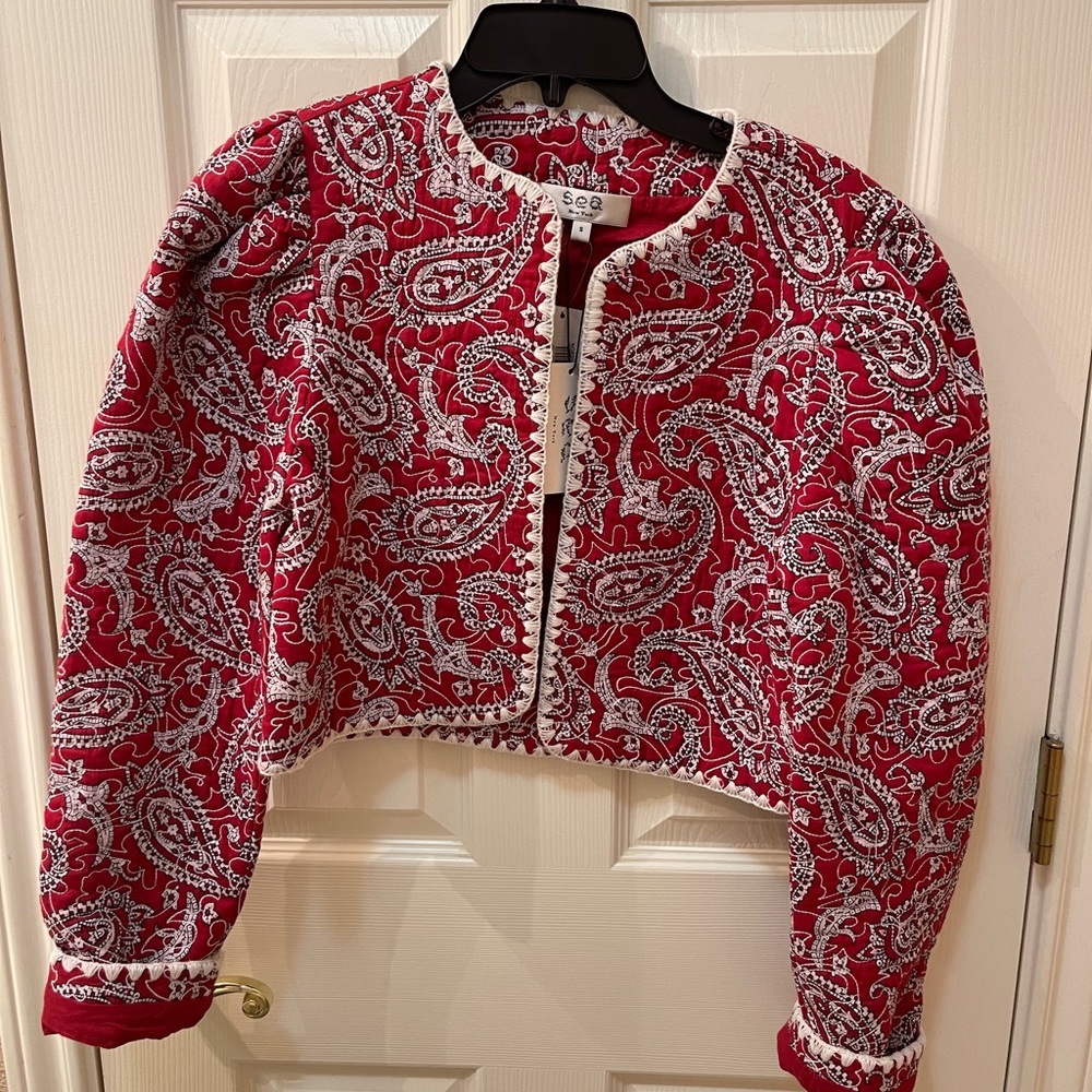 Sea theodora Paisley quilted crop jacket